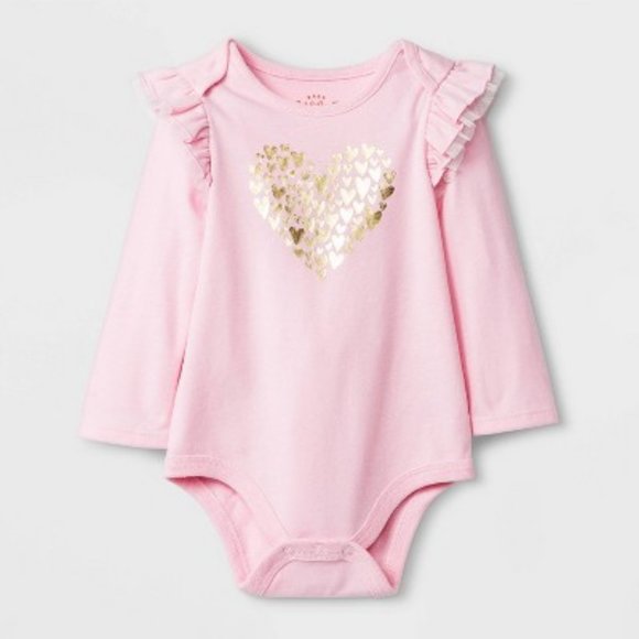 NWT Girls' 2pc Long Sleeve Top and Bottom Set 6-9m - Picture 2 of 4